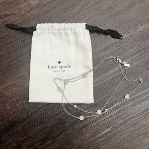Kate Spade Long Silver Chain Necklace or double wrap choker